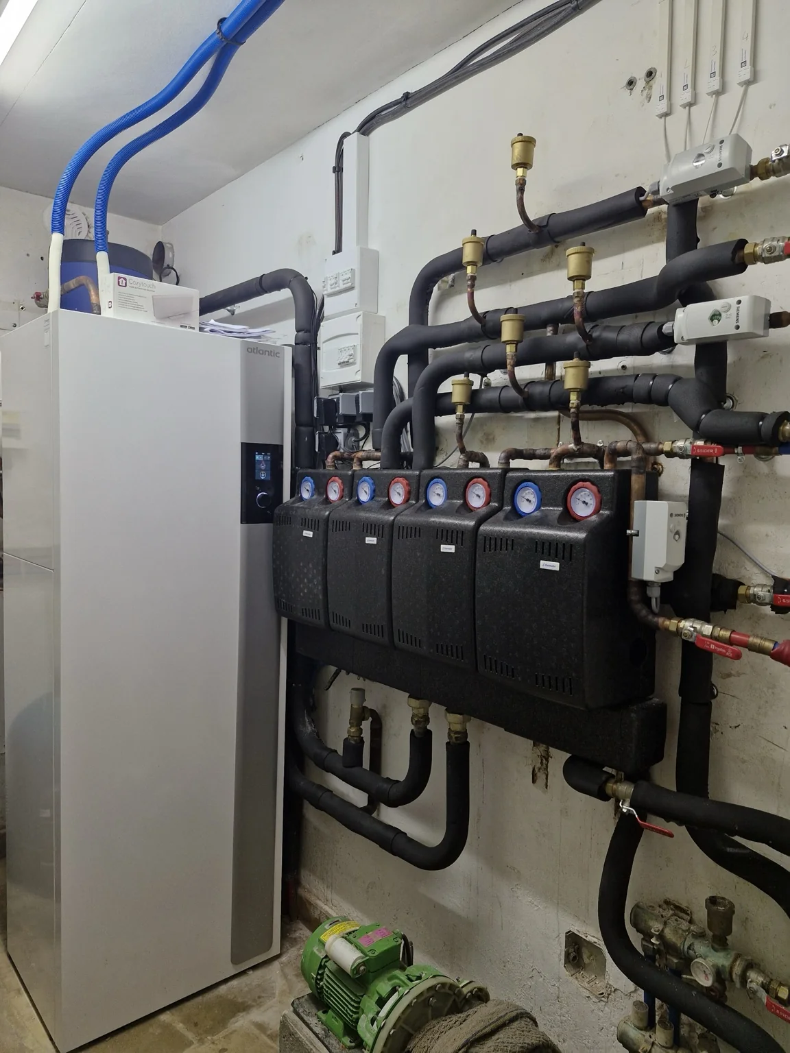 Installation Atlantic et circuits hydrauliques de chauffage